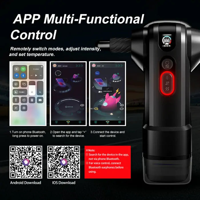 XT12 5-in-1 Thrusting Vibrating Suction Heating APP-Controlled Stroker