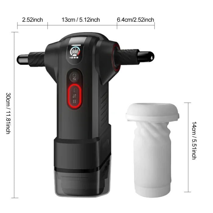 XT12 5-in-1 Thrusting Vibrating Suction Heating APP-Controlled Stroker