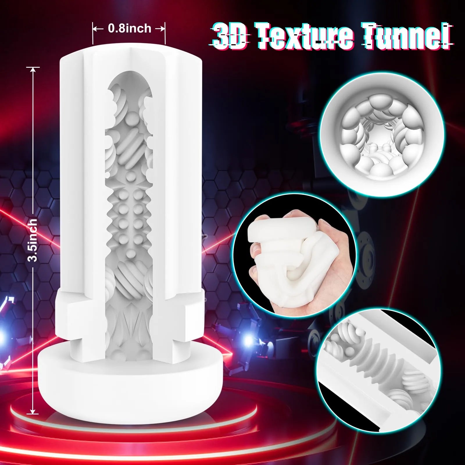 XT10 Auto Stroker Thrusting Sucking Vibrating Heating Base