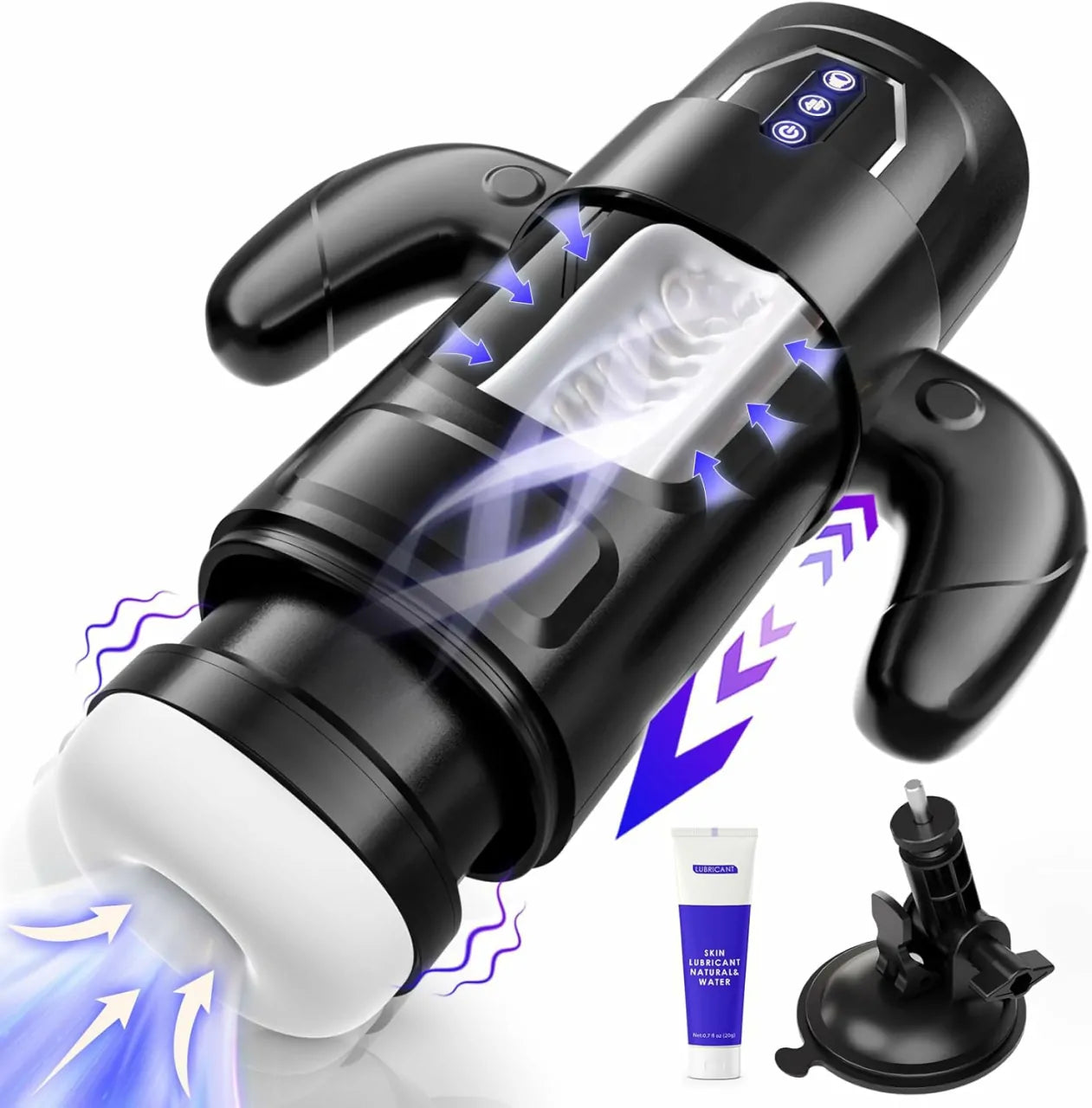 XT21 Hands-Free  Masturbator 6 Thrusting  & 3 Sucting Modes With Suction Cup