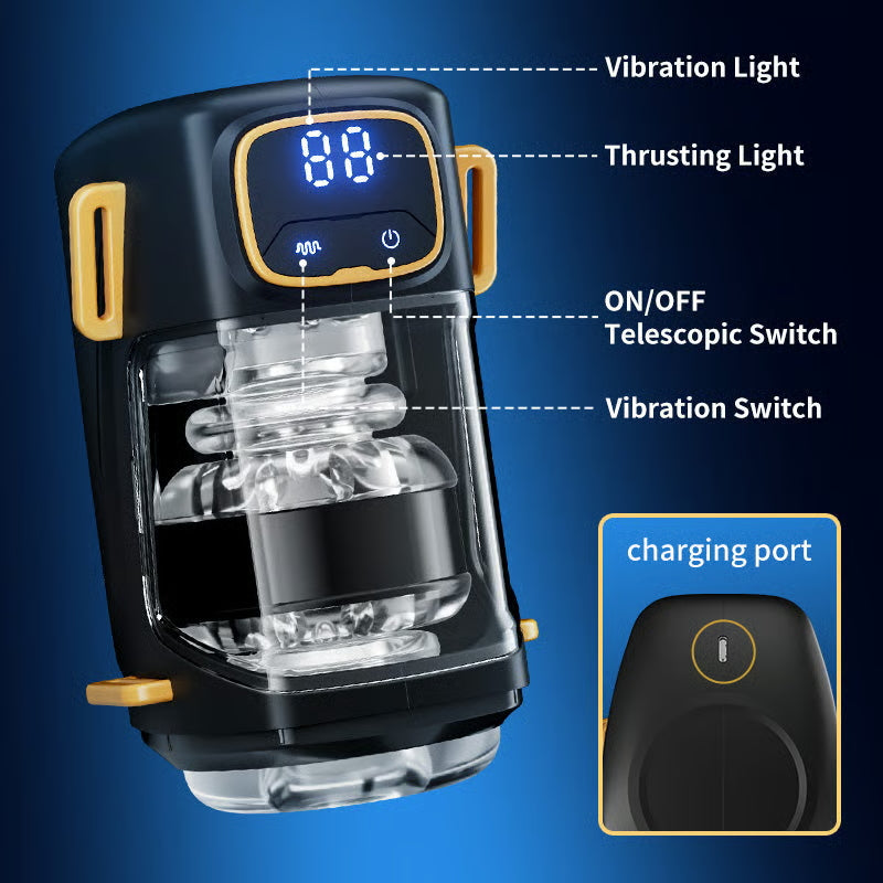 XT2 Portable Male Stroker with 9 Thrusting & Vibration Modes