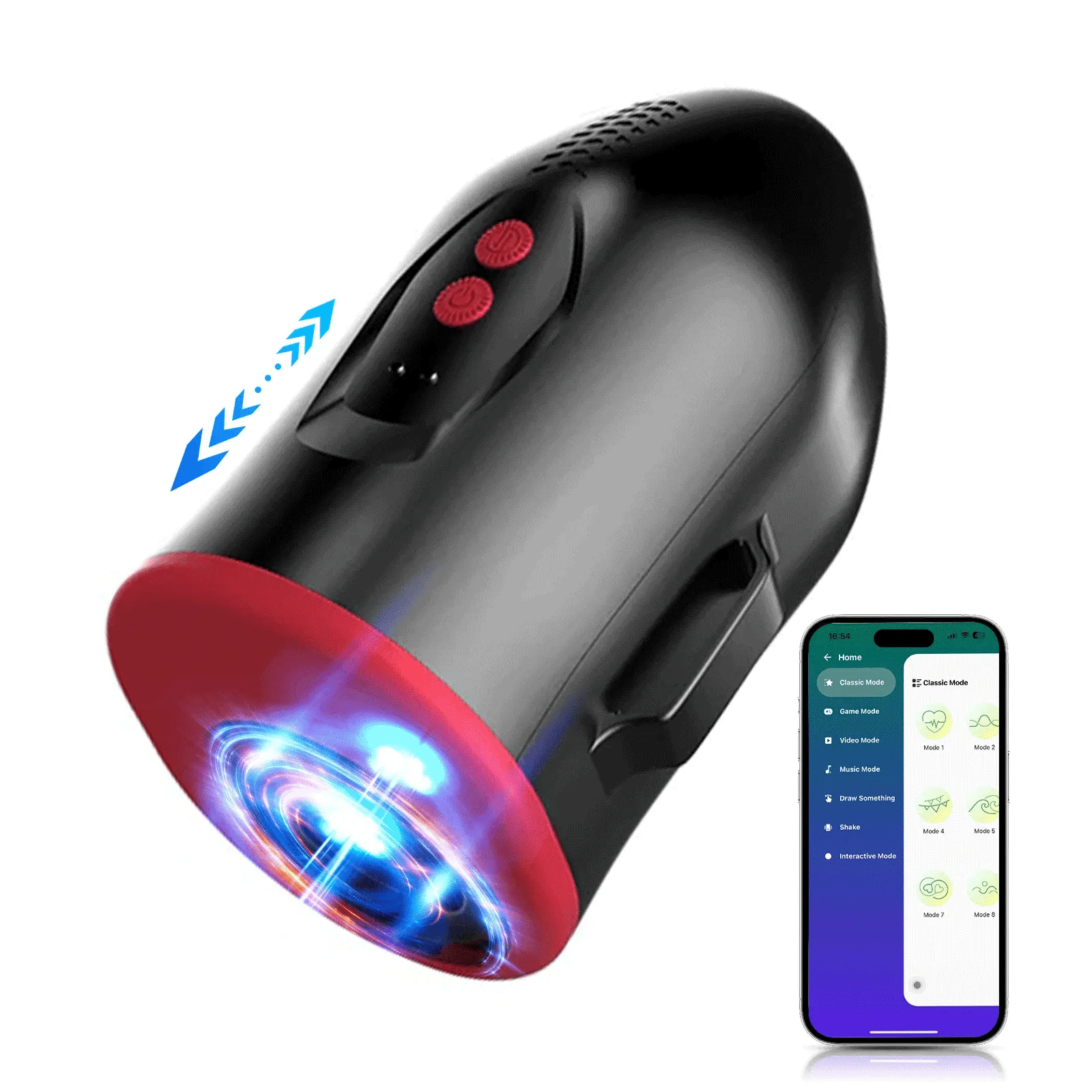 XT22 Wearable Male Stroker 6 Thrusting Vibrating APP Control
