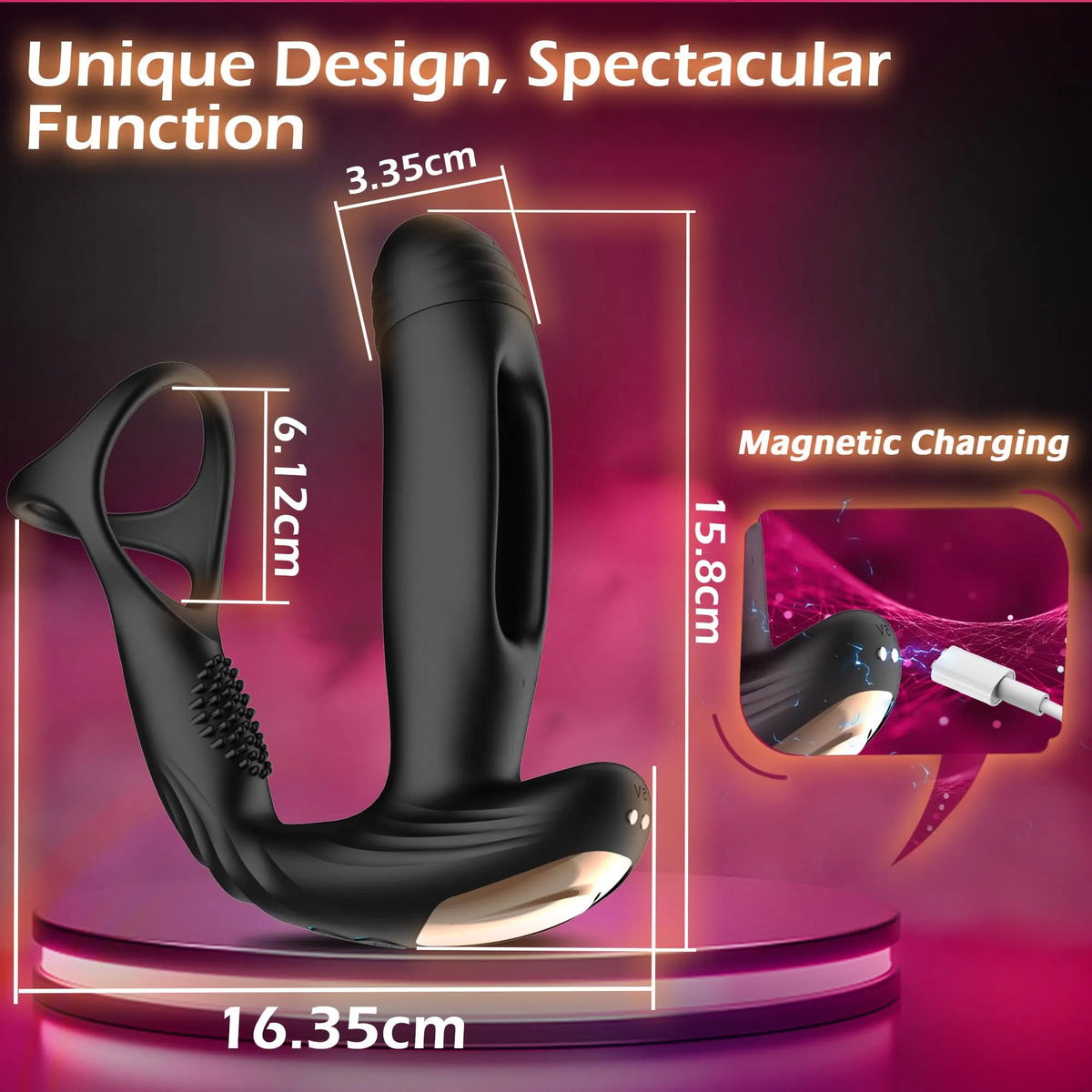 PM16 Prostate Massager 10 Flapping & Vibrating Remote Control