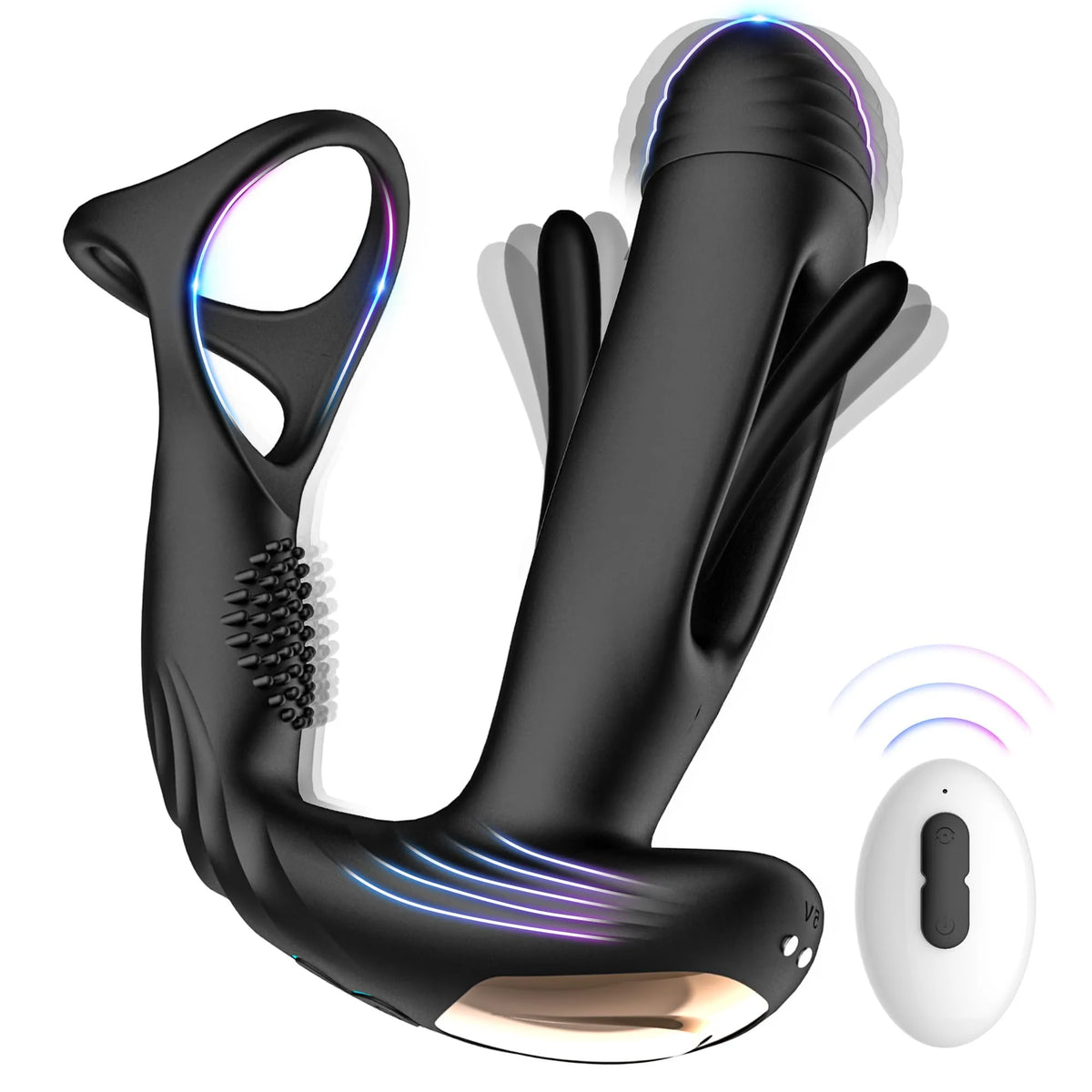 PM16 Prostate Massager 10 Flapping & Vibrating Remote Control