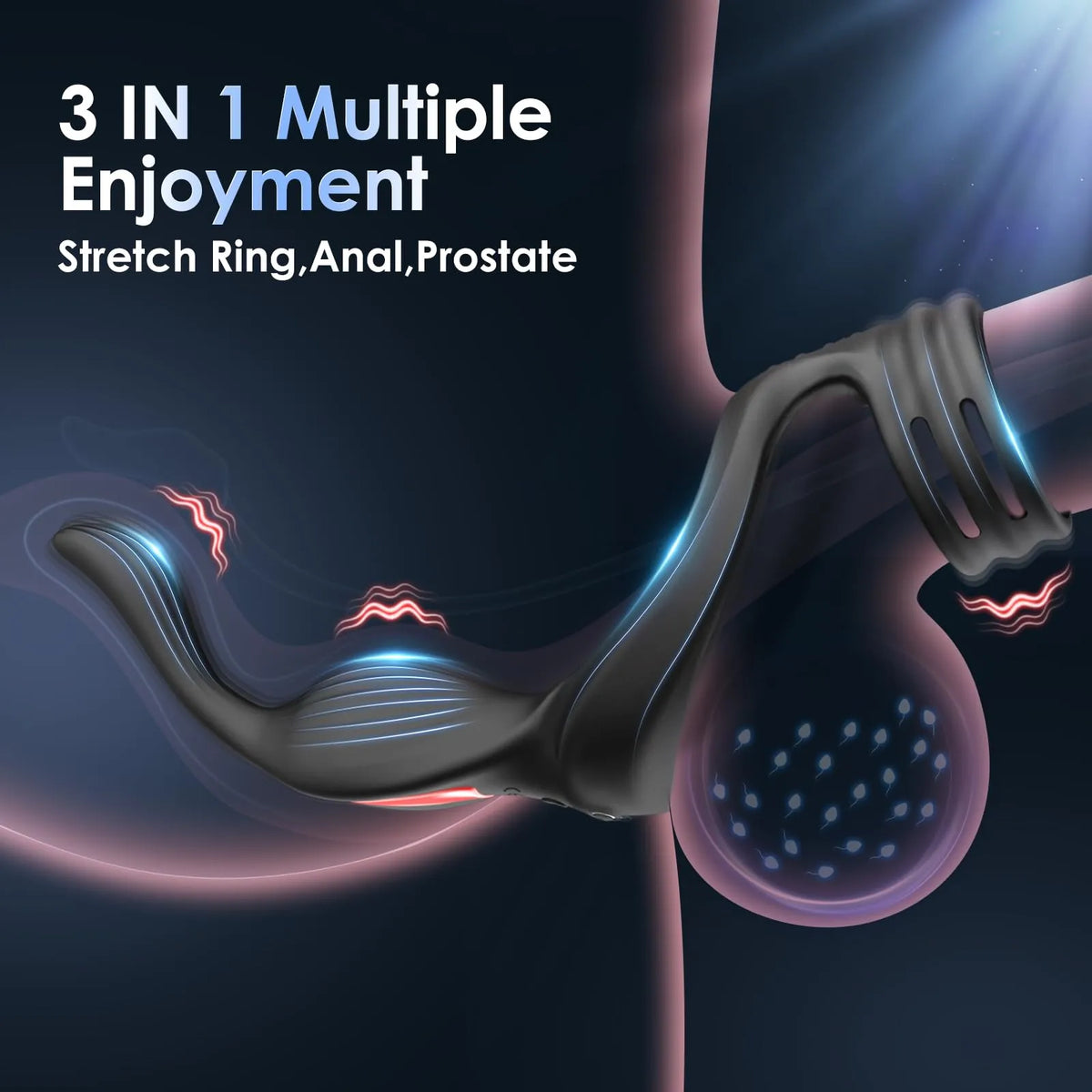 PM5 Prostate Massager Penis Testicle Perineum Anal Vibrator