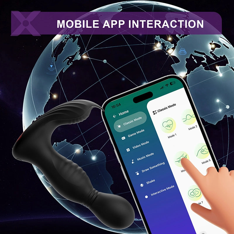 PM8 Prostate Massager 9 Swing Vibrating Licking App & Remote Control