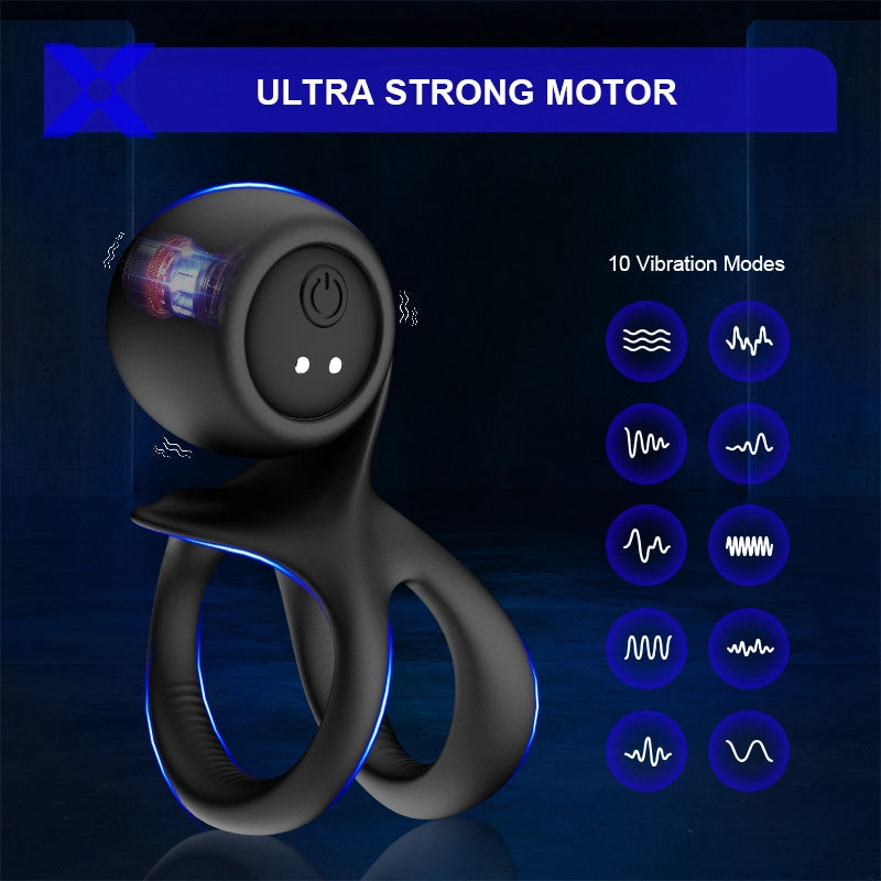 PR12 Penis Ring 10 Vibration Solo & Couple Sex Toy