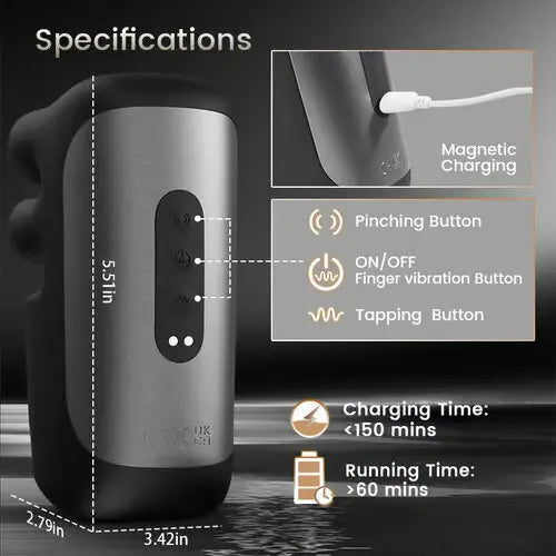 XG21 Glans Trainer 10 Pulsating Vibrating Finger Penis Massager