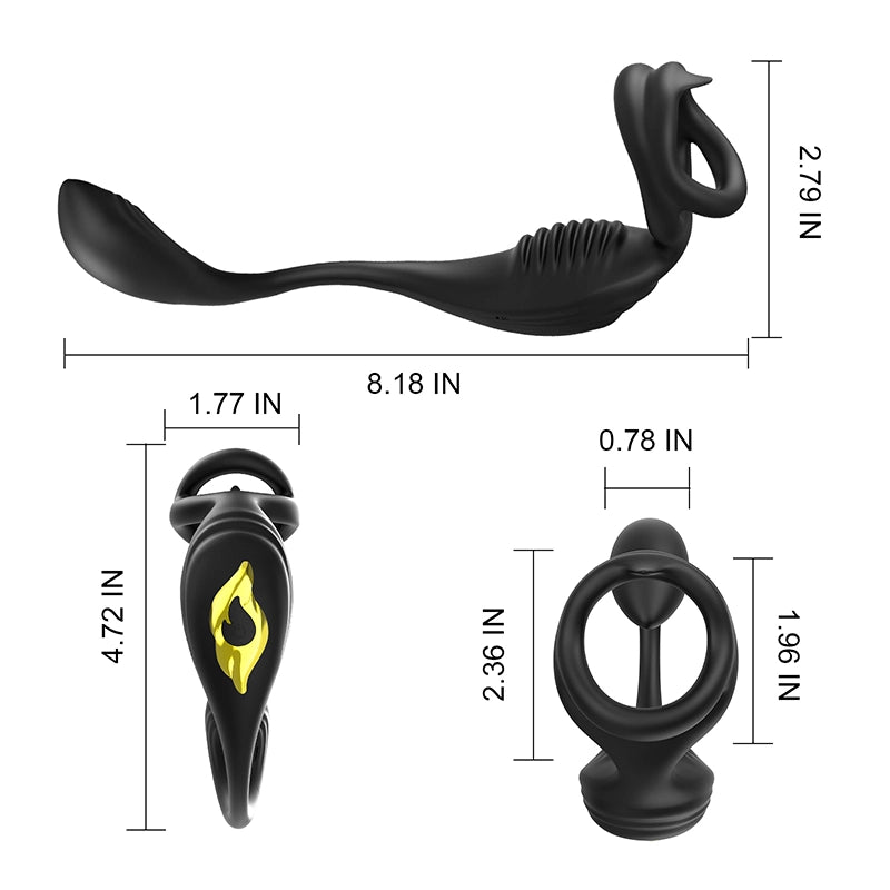 PM5 Prostate Massager Penis Testicle Perineum Anal Vibrator