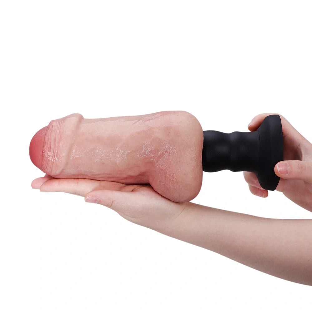 Kimi: 7.3-Inch 2-in-1 Silicone Dildo & Textured Anal Masturbator