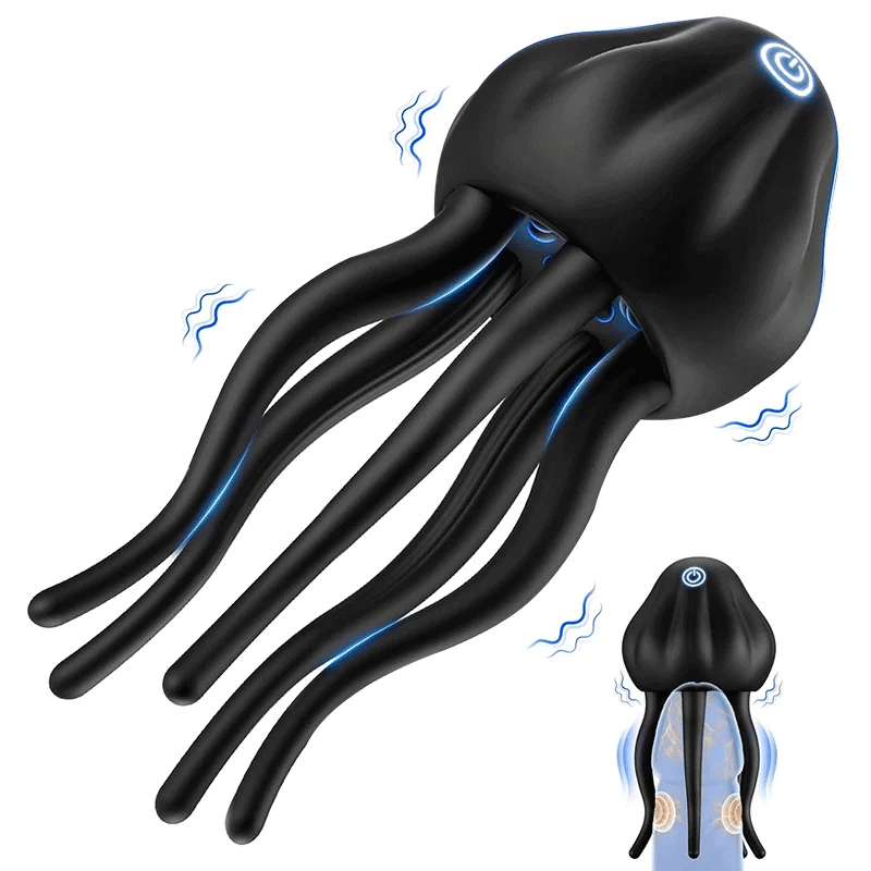 XG12 Jellyfish-Shaped Silicone Glans Vibrator with 10 Vibrating Modes
