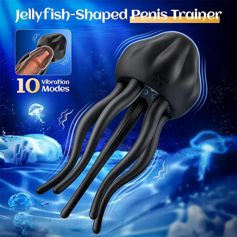XG12 Jellyfish-Shaped Silicone Glans Vibrator with 10 Vibrating Modes