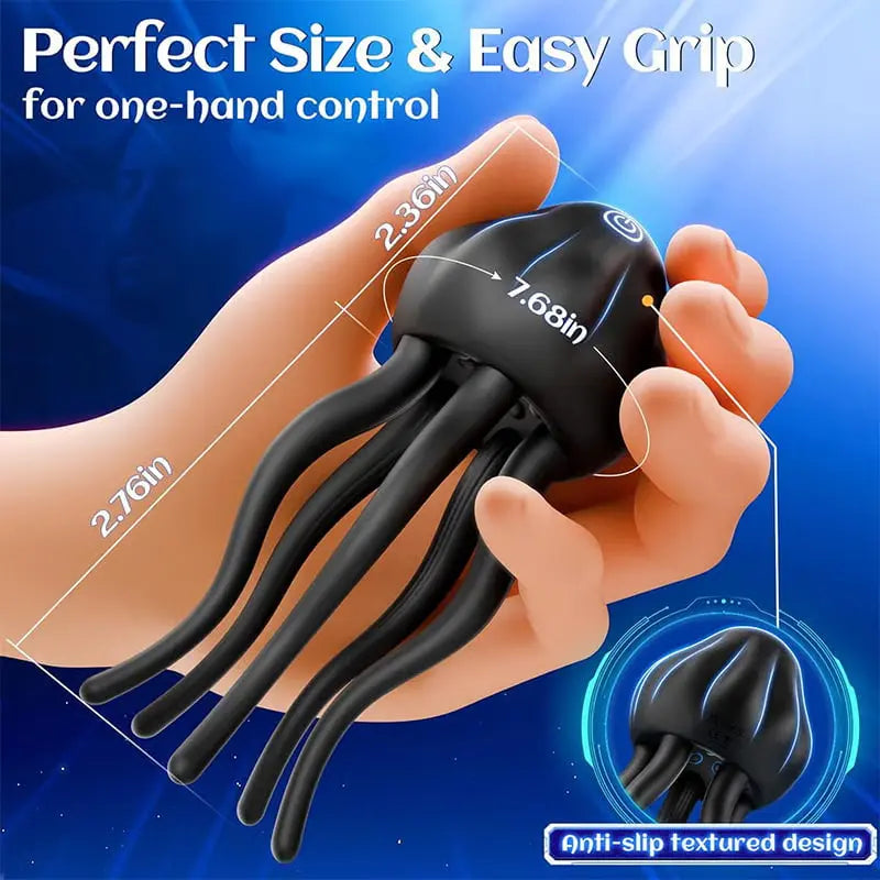 XG12 Jellyfish-Shaped Silicone Glans Vibrator with 10 Vibrating Modes