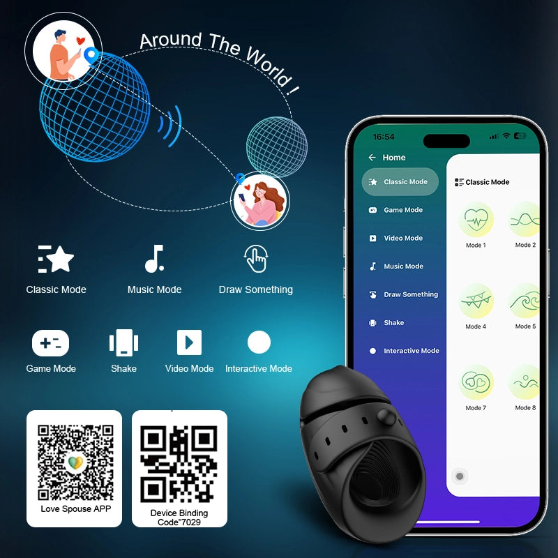 XG1 Glans Trainer Adjustable Buckle App Control 9 Vibration Waterproof