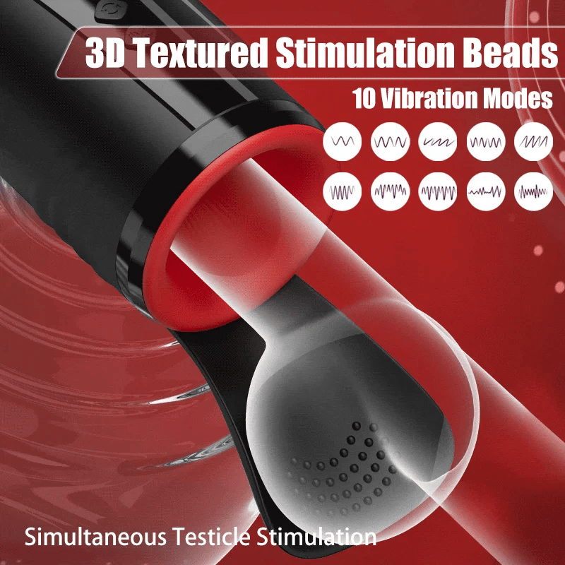 XG23 Large Glans Focused Masturbator with 3 Spinning×5 Suction×10 Vibration Modes