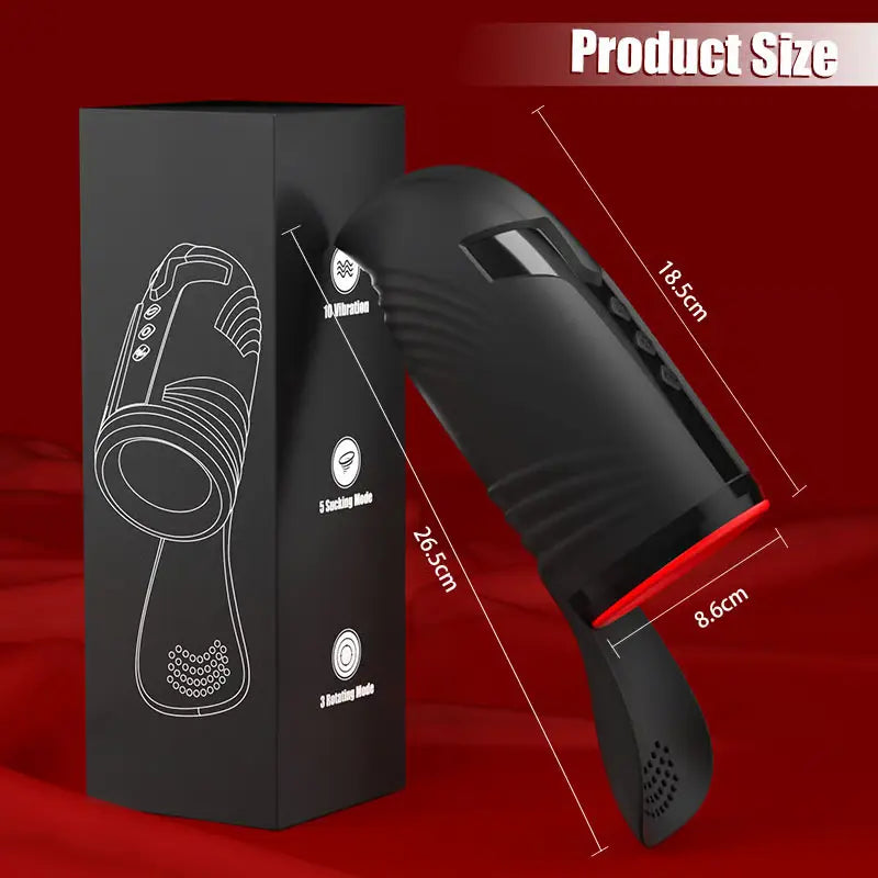 XG23 Large Glans Focused Masturbator with 3 Spinning×5 Suction×10 Vibration Modes