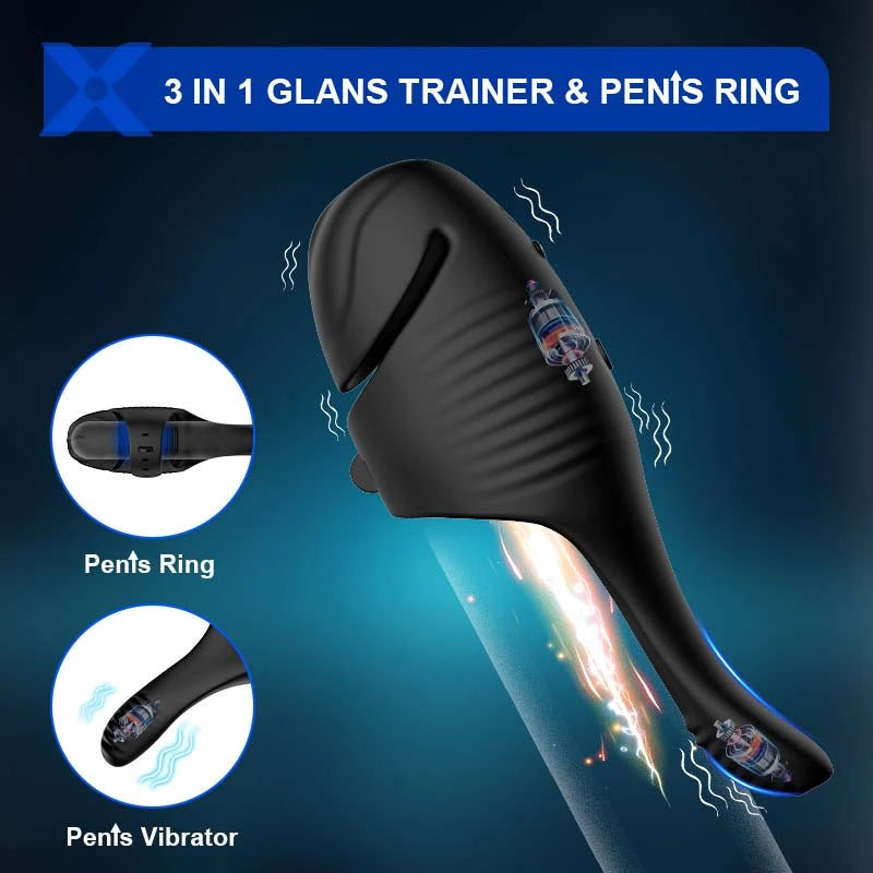 XG2 Glans Trainer Dual Motor 10 Vibration Adjustable Buckle
