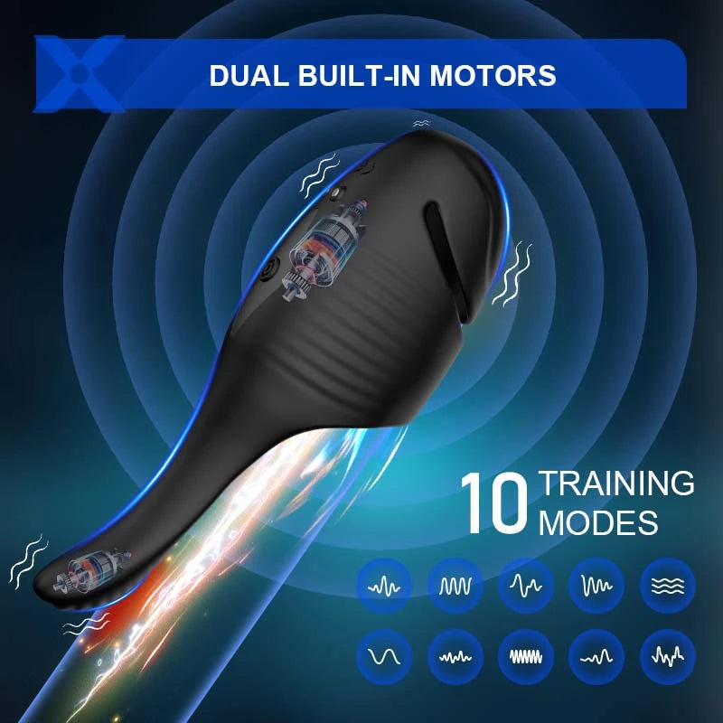 XG2 Glans Trainer Dual Motor 10 Vibration Adjustable Buckle