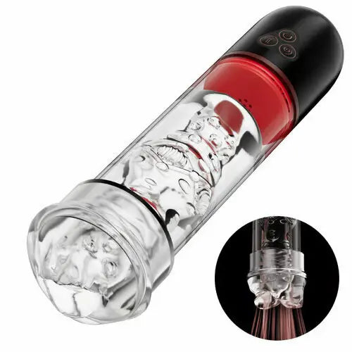 XP10 Penis Pnlargement Pump 3 Suction 9 Vibration Plus Masturbator Sleeve