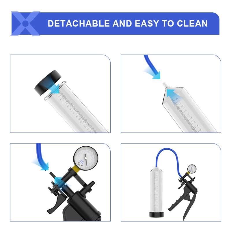 XP18 Manual Penis Pump with Barometer & Scale