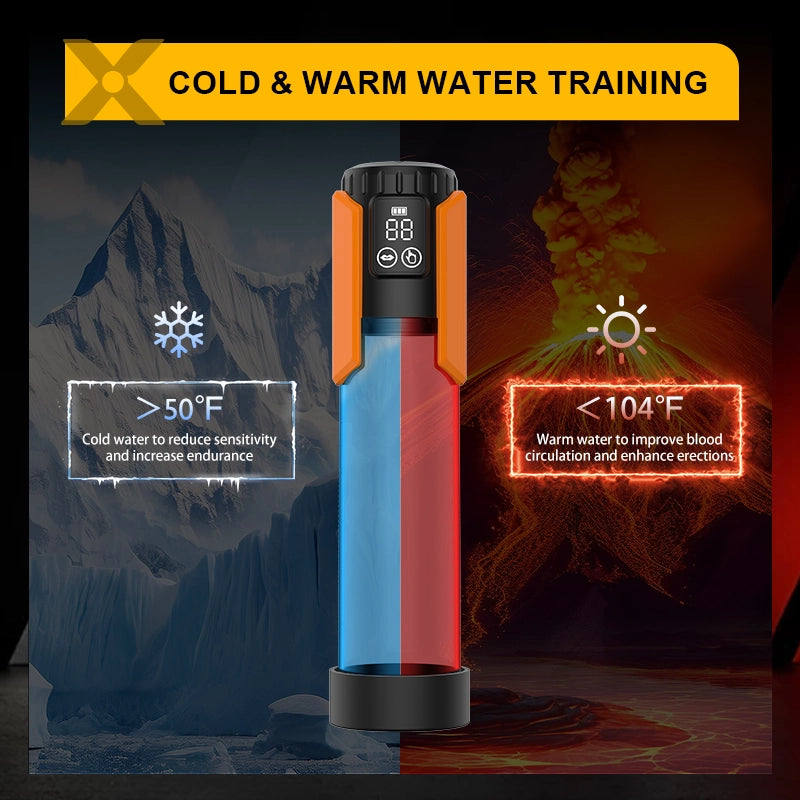 XP1 Water Penis Pump 5 Level Suction Hot & Cool Water Penis Trainer