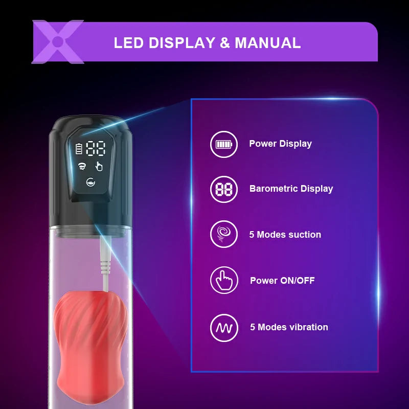 XP4 Plus Water Penis Pump Built-in Vibrating Vacuum Pump