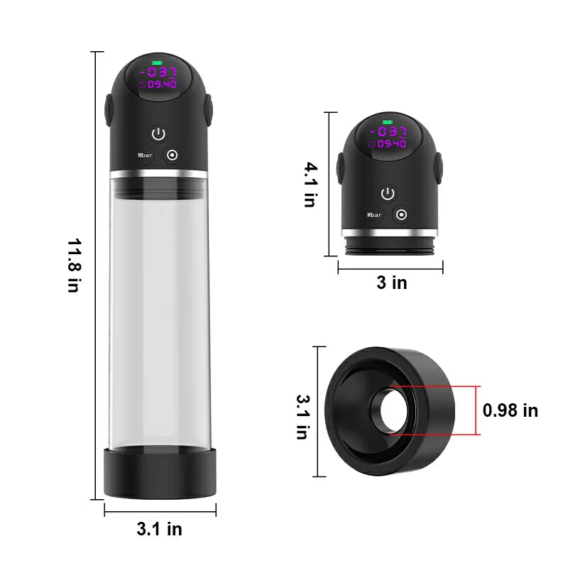 XP5 Vacuum Penis Pump 4 Suction Digital Display One Key Release