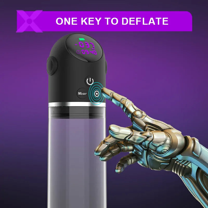 XP5 Vacuum Penis Pump 4 Suction Digital Display One Key Release