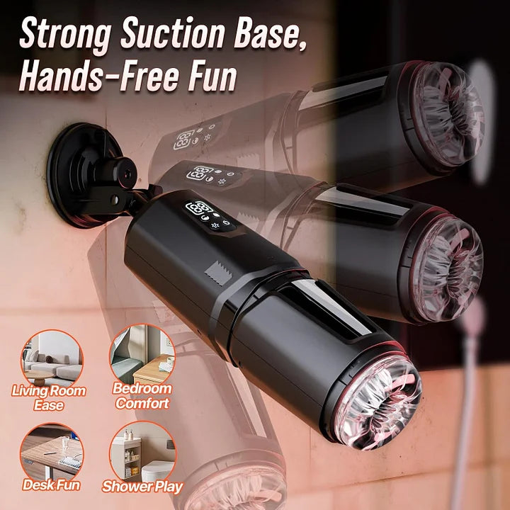 XR19 Hands Free Masturbator Thrusting Rotating Vibrating App Interaction