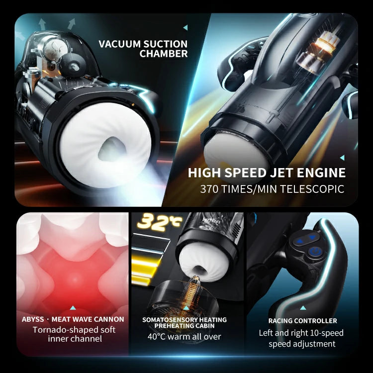 XS9 High-end Stroker 10 Sucking Thrusting 5 Speeds Heating Masturbator