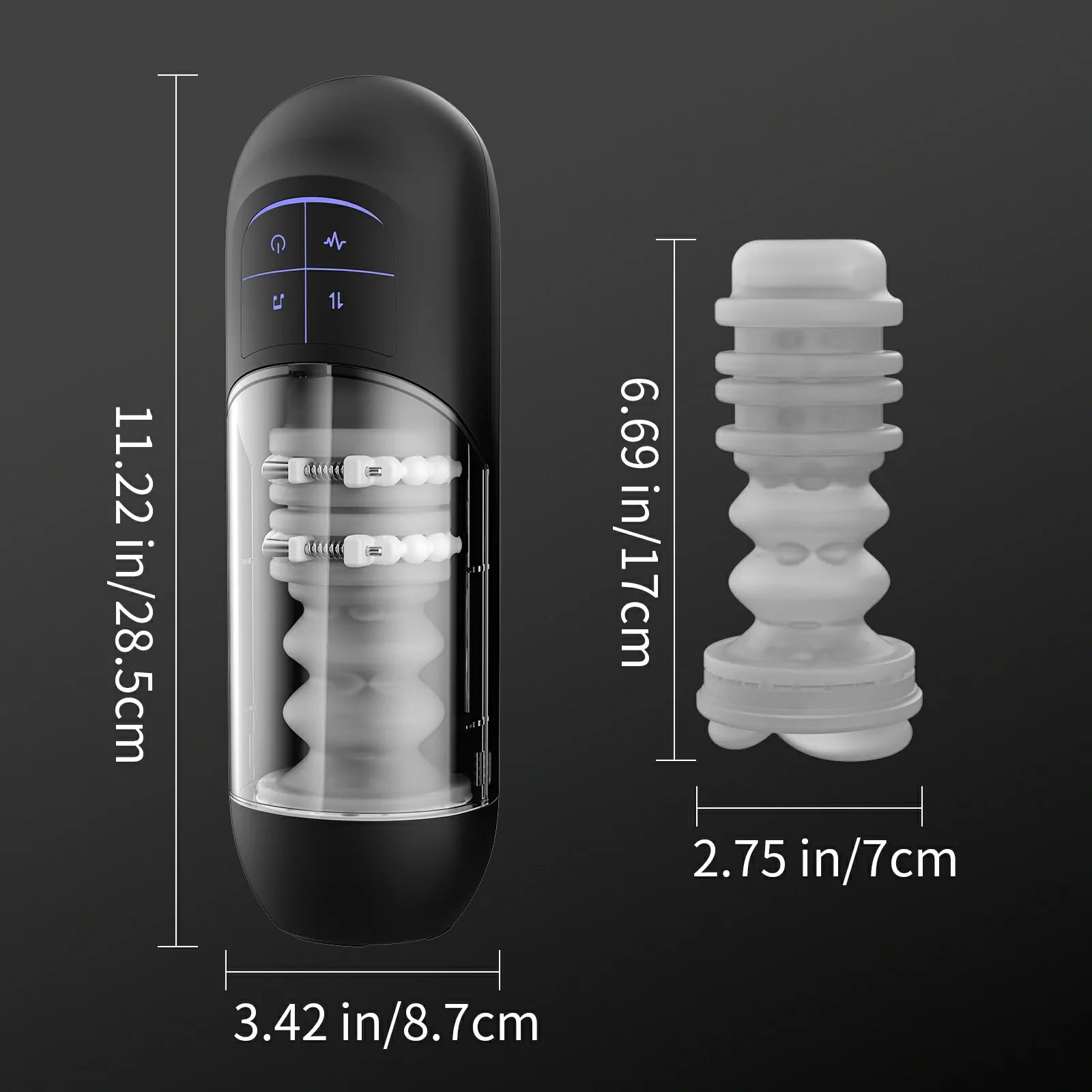 XT12 Waterproof Stroker Thrusting Vibrating Fast Charging