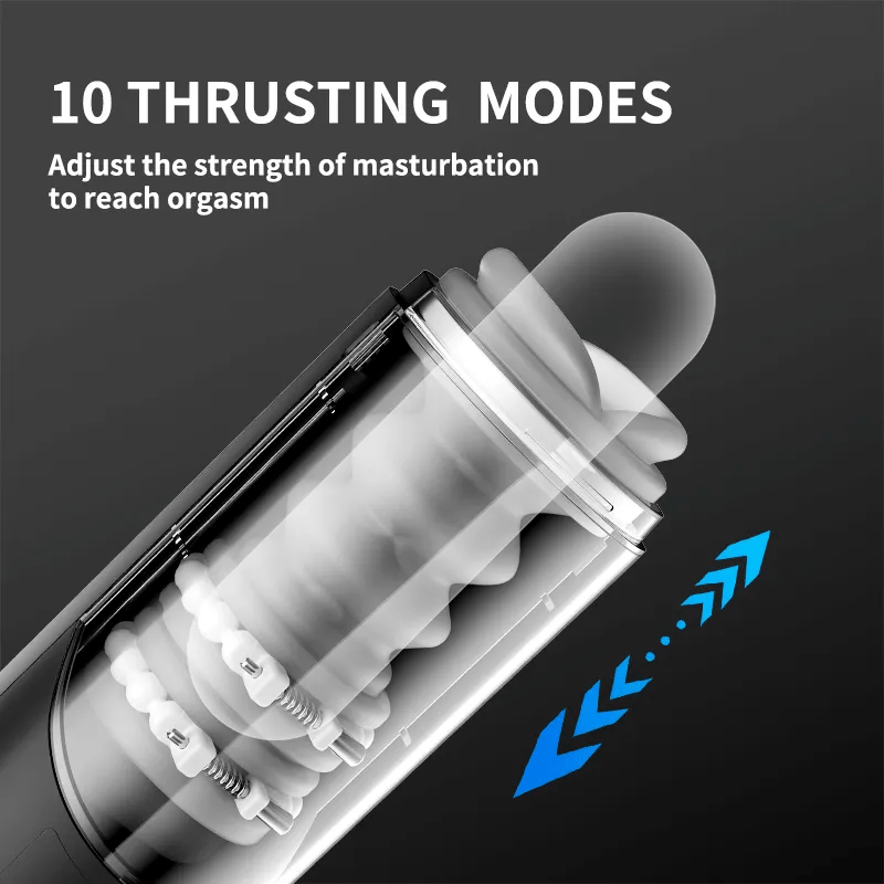 XT12 Waterproof Stroker Thrusting Vibrating Fast Charging