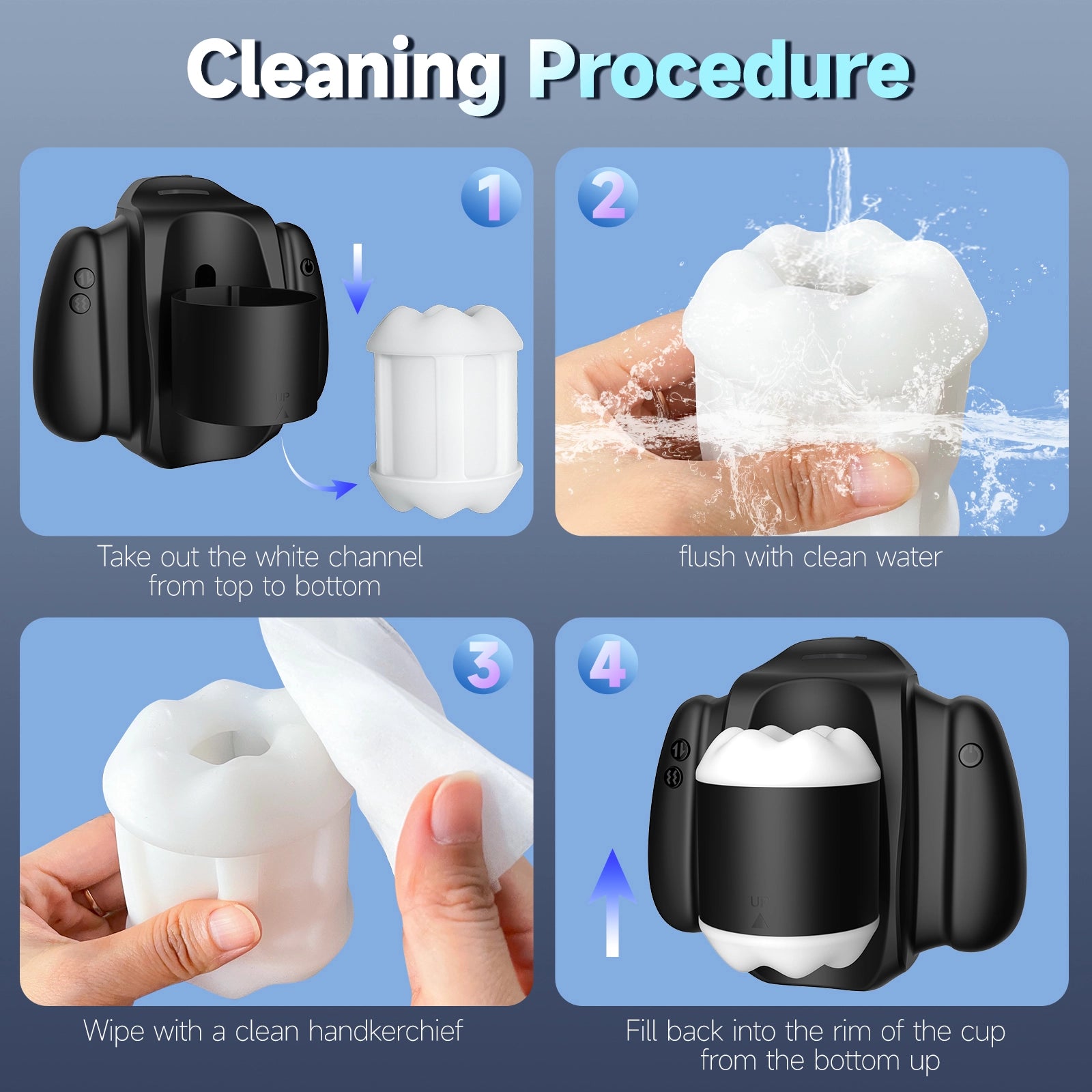 XT19 Mini Male Stroker 9 Vibrating 3 Thrusting with App Control