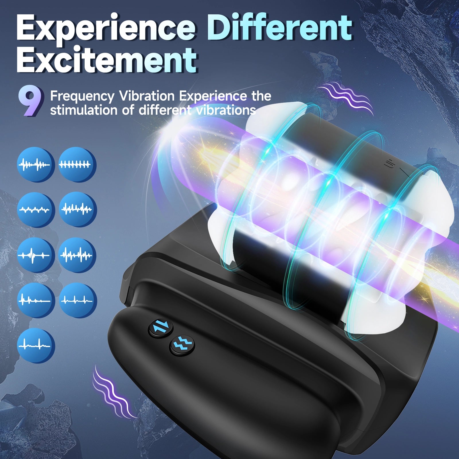 XT19 Mini Male Stroker 9 Vibrating 3 Thrusting with App Control