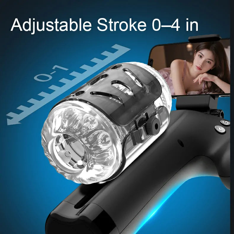 XT23 Hands-Free Male Masturbator with Adjustable Stroke & Sleeve Tightness
