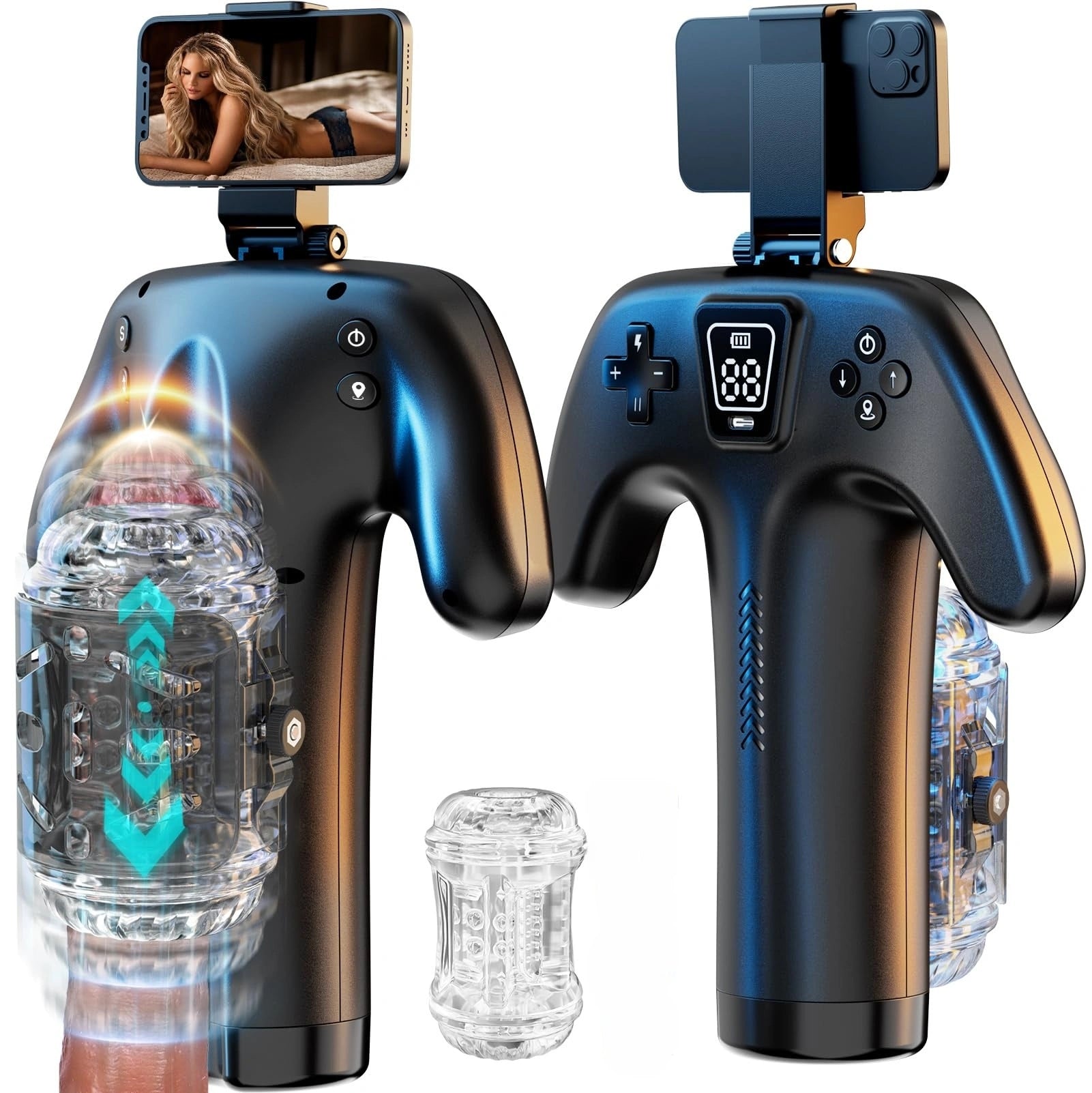 XT23 Handle Male Masturbator with Adjustable Stroking Distance & Sleeve Tightness