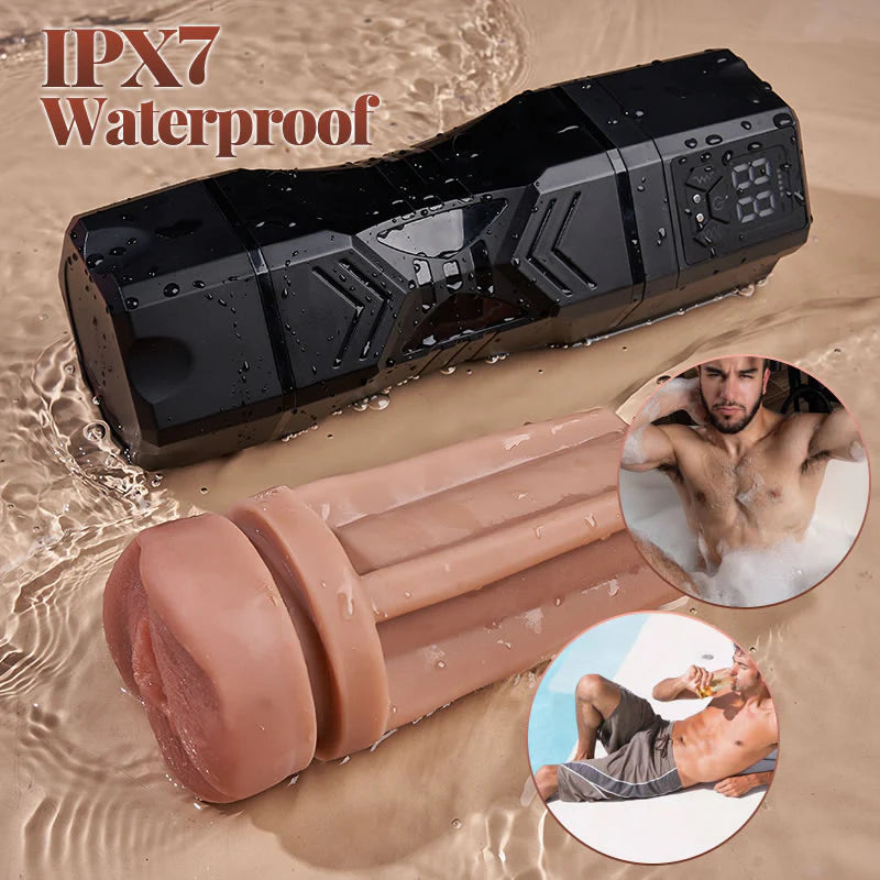 XV10 Realistic Masturbator 5 Suction 9 Vibration Intensely Textured Canal Waterproof