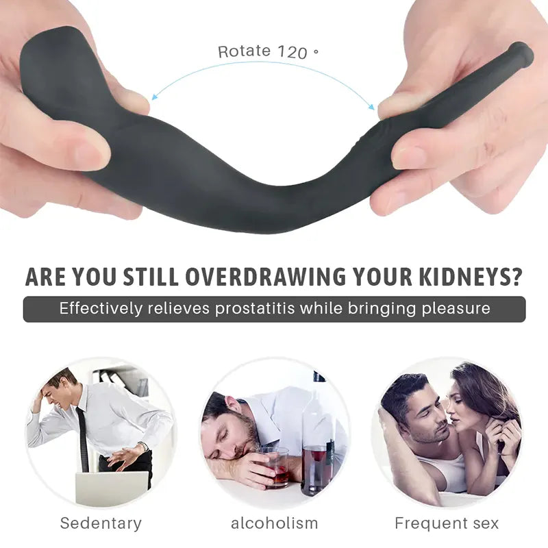 PM10 3 IN 1 Anal Testicle Prostate Vibrator Remote Control Waterproof