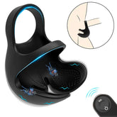PR9 Cock Ring 2 IN 1 Testicle Penis Vibration Remote Control Waterproof