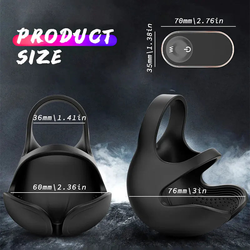 PR9 Cock Ring 10 Vibration Testicle Massager Wireless Remote Control