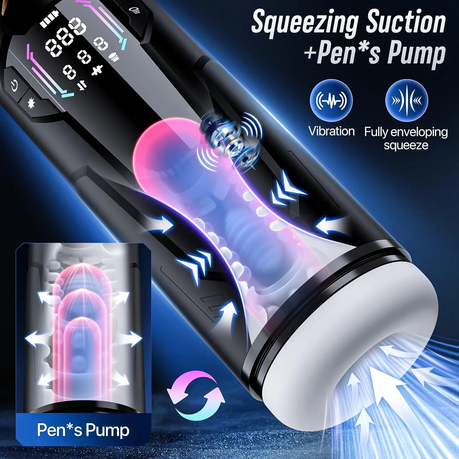 XT4: Hands Free Masturbator | Squeeze Sucking Thrusting Vibrating XT4: Hands Free Masturbator | Squeeze Sucking Thrusting Vibrating