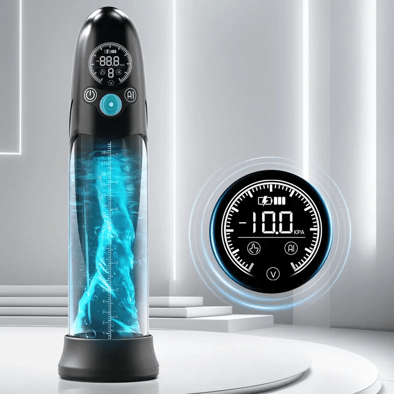 Bathfun Pro AI Hydro Penis Pump with Digital Display & Dual-Mode Suction