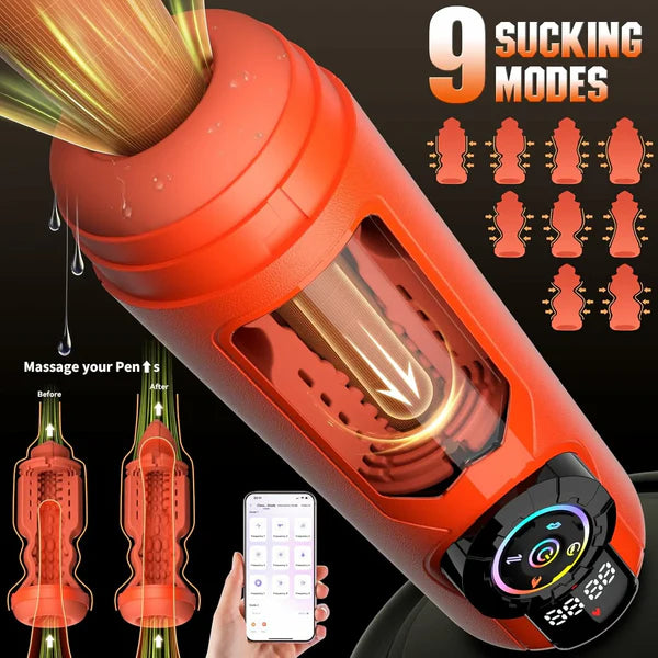 XT12: Male Stroker Thrusting Sucking Vibrating Heating & App Control