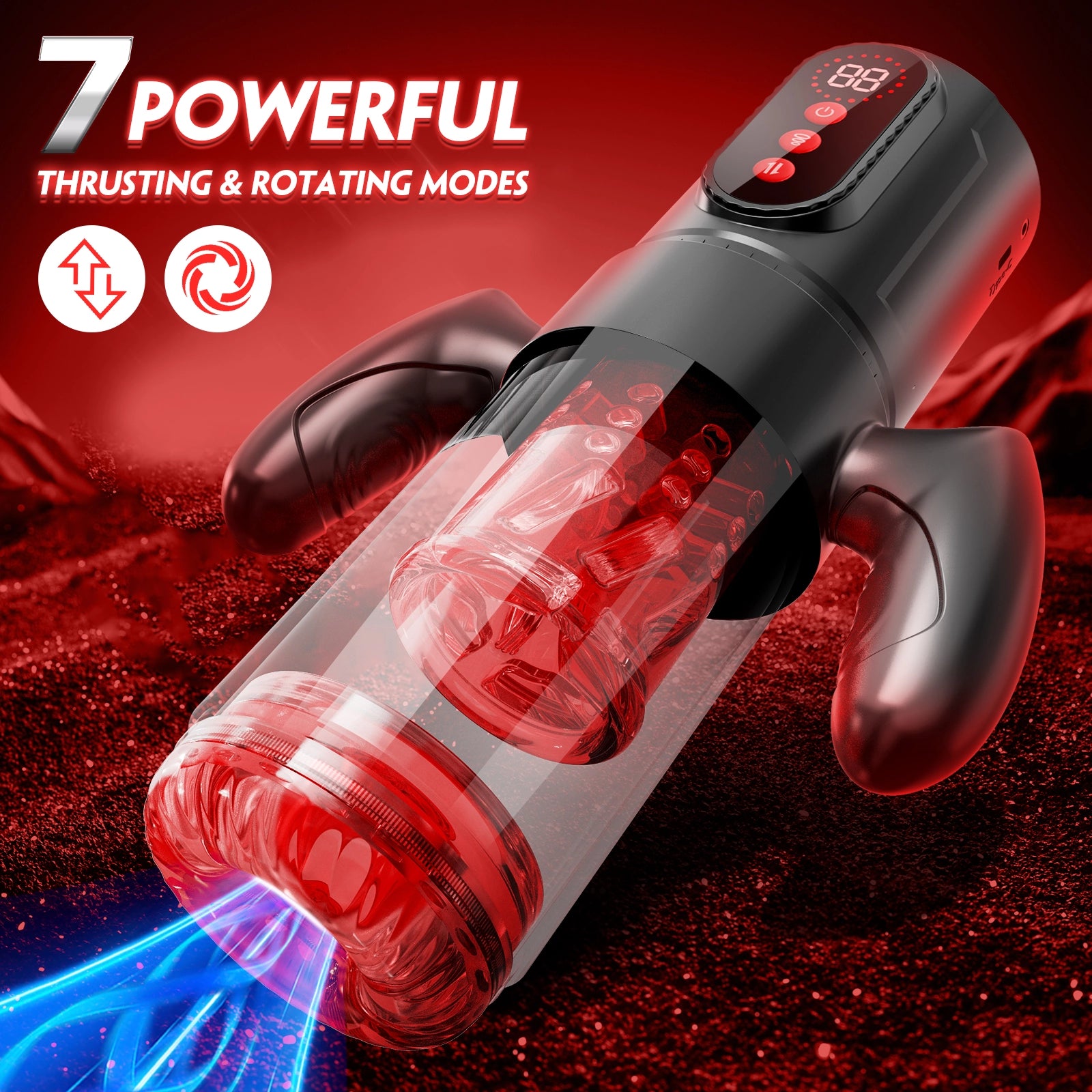 XS5 Male Stroker Thrusting Rotating Sucking with detachable Handle