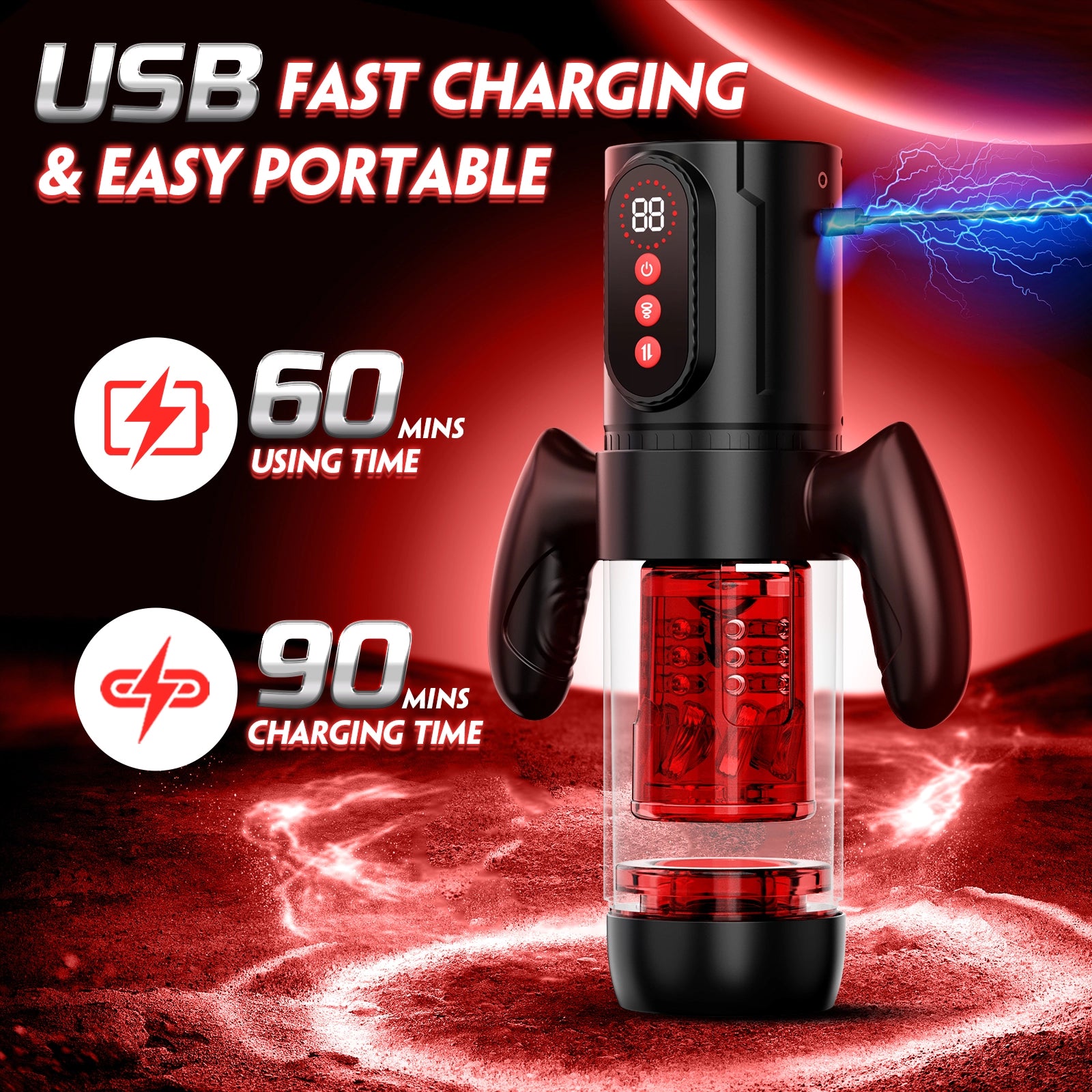 XS5 Male Stroker Thrusting Rotating Sucking with detachable Handle