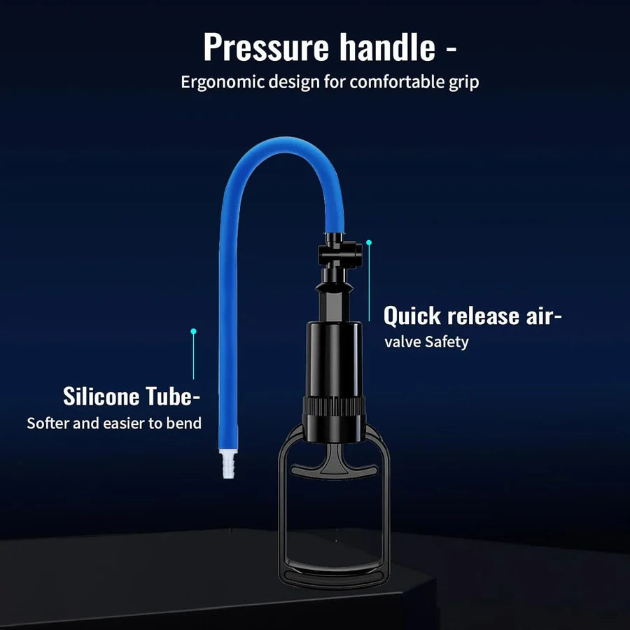 ClassiMax T-Handle Manual Penis Pump with Quick-Disconnect Valve