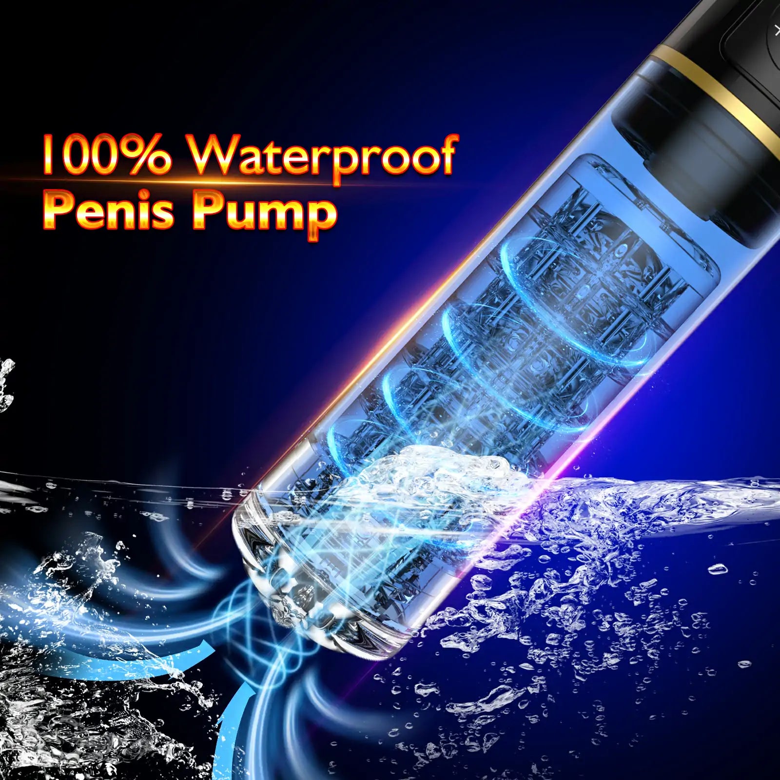 XP17 Vacuum Pump 10 Modes 5 Speed Warm & Cool Water Penis Trainer