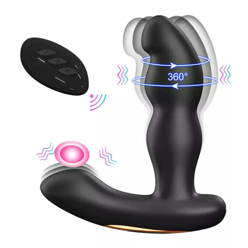PM13 10 Frequency Vibrating Swing Prostate Massager Remote Waterproof
